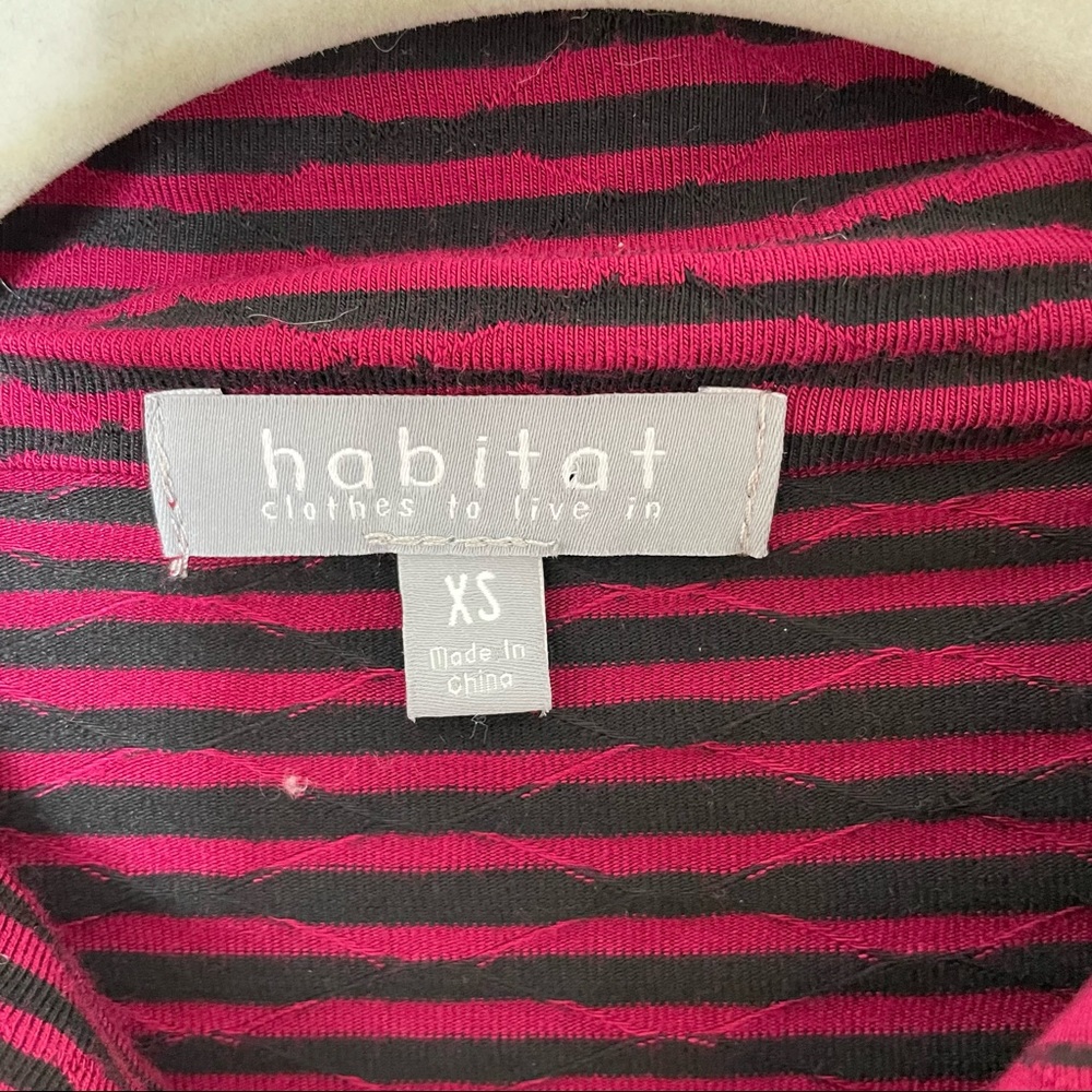 Habitat Black Dark Red Knit Pullover Top XS - Picture 3 of 5
